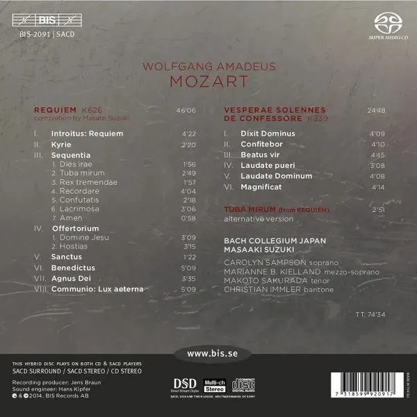 MOZART WOLFGANG AMADEUS - MOZART REQUIEM 4260277748807_1