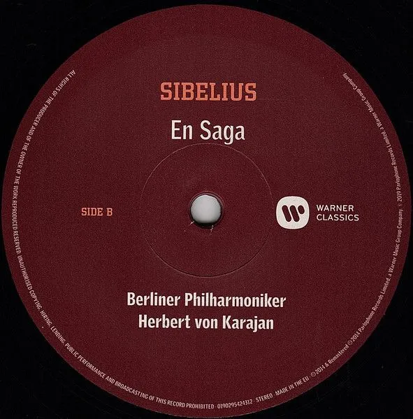 Herbert Von Karajan, Sibelius: Finlandia. Karelia. En Saga. Valse Triste (2LP Black), 0190295424312_4
