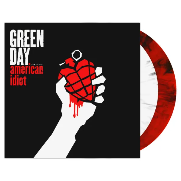 GREEN DAY - AMERICAN IDIOT - RED-WHITE-BLACK VINYL 0093624922810_0
