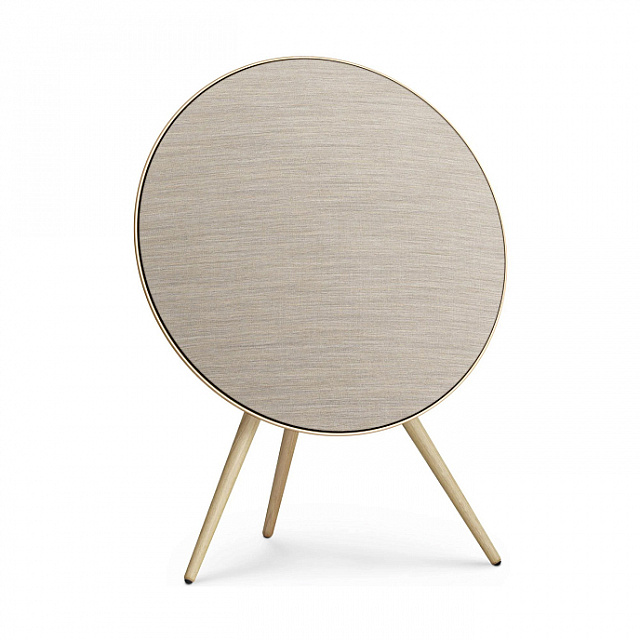 Bang & Olufsen Beosound A9 5.G Gold Tone/Light Oak Legs/Cover Golden by Kvadrat_0