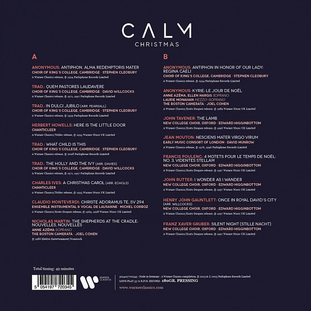 Various Artists - Calm Christmas (Black Vinyl LP), 5054197720345_1