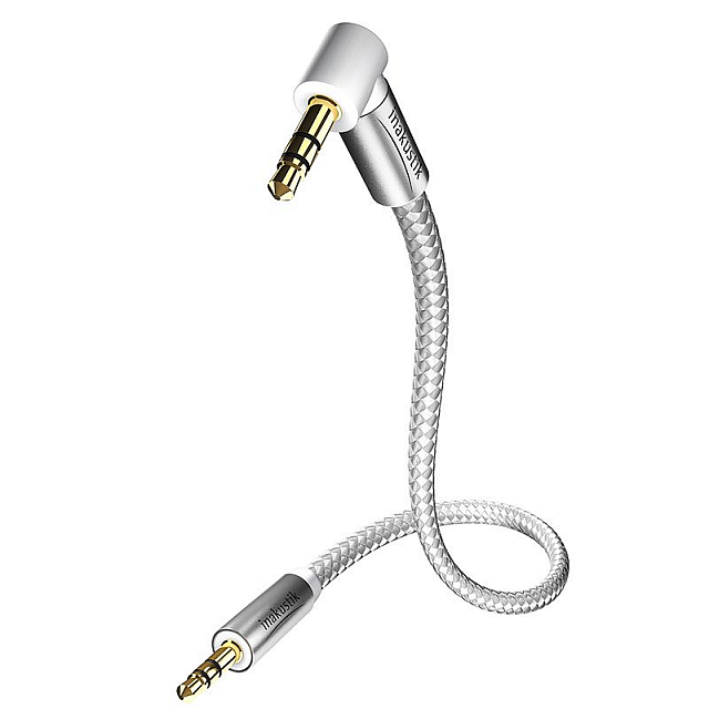 InAkustik Premium MP3 Audio Cable 90°, 3.5 Phone plug, 0.75 m, 0041040075