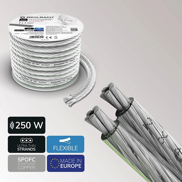 Oehlbach EXCELLENCE SILVERLINE SP-40, LS-cabel 2x4.0mm2 8M, D1C342_1
