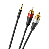 Oehlbach EXCELLENCE Select Audio Jack RCA Link, Audio cable 3,5-Ci 1,0m bw, D1C33190_0